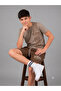 Boy's Printed T-Shirt Shorts Modern Line Patterned Set (Casual Summer Sportswear) - 4