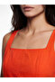 Nevavm Square Neck A-Line Pleated Poplin Dress with a Difference - 3