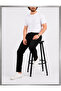 Men's Black Slim Fit Fabric Pants Jogger - 2