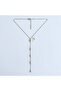 Pavé Zircon Star Pendant Y Necklace Silver Lariat Necklace - 2