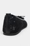 Magni Black Lace Embroidered Bow Detail Women's Ballerinas - 8