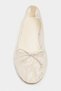 Magni Beige Lace Embroidered Bow Detail Women's Ballerinas - 6