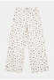 Women's Off-White Polka Dot P1-7S6-101 Palazzo Fit Denim Jean - 5