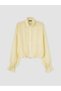 Lcw Modest Yellow High Neck Polka Dot Gathered Women's Tunic