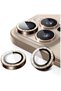 Camera Lens Protector for iPhone 16 Pro 6.3-Inch and iPhone 16 Pro Max 6.9-Inch, Bling Glitter Individual 9H Tempered Glass Metal Ring Cover, HD Clear, 1 Set (Desert Titanium)