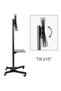 Mobile Rolling TV Cart with Lockable Wheels for 32-65inch LED Screen AV Carts & Stands, Tall TV Stand with Mount Height Adjustable Floor TV Stand Holds Up to 50KG Max VESA 600x400mm - 5