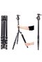 Techlife KT225+NB36-5 Feet Height Aluminium Alloy Professional Tripod and Monopod for All DSLR Cameras - Black - 3