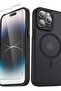 iPhone 14 Pro Max Case, Matte Magnetic, Screen Protector, Magsafe, Slim Shockproof, Black