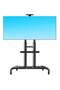 TV Cart Rolling TV Stand with Lockable Wheels for 55-75 Inch TVs up to 100lbs - Height Adjustable Black