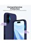 Premium Soft Liquid Silicone Case for iPhone 16 Plus – Silky Soft Touch Full-Body Protective Bumper (Dark Blue) - 4