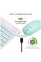 Arabic and English Bluetooth Keyboard and Mouse Combo Ultra Slim Portable Compact Wireless Mouse Keyboard Set - 5