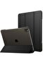 Black Slim Hard PC Case for iPad Air 13-Inch M2 (2024) & iPad Pro 12.9-Inch (6th/5th Gen) - Translucent Frosted Back, Touch ID & Pencil Support