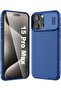 Case for iPhone 15 Pro Max Camshield Cover with Slide Camera Lens Protection (Blue)