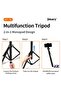 Aluminum Extendable Cell Phone Tripod Stand with Selfie Stick Tripod & Phone Clip - Adjustable, Lightweight & Sturdy - 4