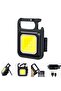 Mini Flashlight, 800Lumens COB Bright Rechargeable Keychain Flashlights, Black, LEDLIG01-B