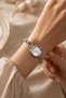 Ti̇ffo Women's Silver Steel Bracelet Watch Square Oval Case Minimal Modern Luxury Elegant Women's Wristwatch 2026 - 6