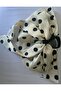Black Cream Polka Dot Large Bow Buckle - 3