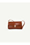 Women's Lock Closure Baguette Hand and Shoulder Bag - 3