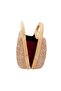 Shiny Glitter Tweed Women's Handbag with Wooden Handle - 2