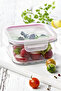 Square Glass Storage Container 900ml Pink Airtight Glass Container Microwave Freezer Safe MCSS-090 - 2