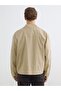 Lcw Vision Beige Comfortable Fit Shirt Collar Men's Jacket - 4