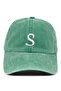 Light Green Embroidered Washable Vintage Unisex Hat with Letter S - 2