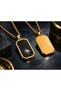 Stainless Steel North Star Pendant Gold Color Men's Necklace Compass Pendant with Gift - 2