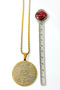Gold Color Inshirah and Special Design Hilye-I Şerif Written Double-Sided 60 cm Twisted Chain Stainless Steel Necklace - 3
