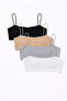Women's Colorful 4-Piece Strapless Non-Padded Bra Half Tank Training Bra - 2