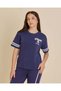 Senior Girls Navy Stitch T-shirt