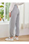 Gray Double Pocket Elastic Waist Sweatpants - 4