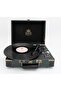 Ambassador Bluetooth Record Player, Retro Vinyl Turntable with Speakers (Green/Black)