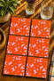 Abstract Floral Modern Set of 6 Coasters - Uv Printing Mdf - 10X10 cm