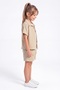 Girl's 3-Piece Cotton Muslin Comfortable Set M00837 Brown - 3