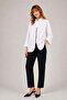 Women's Comfortable Fit Cotton Stone Shirt White 31390 - 2