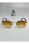 Pery Kahve Sunglasses Oval Gold Frame Brown Organic Glass 50 Ekartman - 2