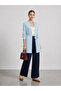 Women's Belted Patterned Hijab Cardigan - 4