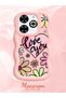 Infinix Smart 8 Plus Compatible Case Camera Protector Pink Silicone Couple Phone Case Floral Pattern - 2