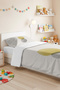 Yellow Geometric Minimalist Young Room Single Pique Set - Gray 160X220 cm Quilted Bedspread - 5