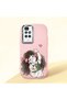 Redmi 10 Compatible Case Camera Protective Pink Silicone Couple Phone Case Girl Patterned