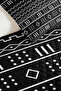 Black Geometric Modern Young Room Single Pique Set - Ethnic 160X220 cm Quilted Bedspread - 3