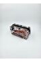 Transparent Patterned Makeup Bag Black Zippered Cosmetic Bag Travel and Daily Use Organizer - 7