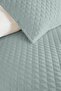 Blue Minimal Young Room Single Pique Set - Pastel Quilted 160X220 cm Summer Bedspread - 3