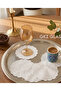 6 Linen Fabric Embroidered Coffee Side Cocktail Napkins & Coasters Serving Napkins - 4