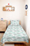 Ay Bulut Boy's Room Single Decorative Pique Set - Pastel Mint 160X220 cm Bedspread - 4