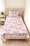 Panda Cloud Pink Girls' Pique Set - Cute Star White Baby Room Bedspread - 160X220 cm - 8