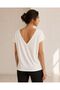 Women's Front-Back V-Neck Low Sleeve Relaxed Fit T-Shirt - 2