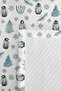 Penguin Snow Patterned Children's Room Single Pique Set - Winter Nordic Gray 160X220 cm Bedspread - 7