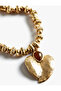 Textured Stone Detailed Beaded Abstract Heart Necklace - X Melis Ağazat - 3
