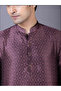 Mens Self Design Cotton Silk Kurta Set - 5